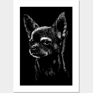 Chihuahua dog face Posters and Art